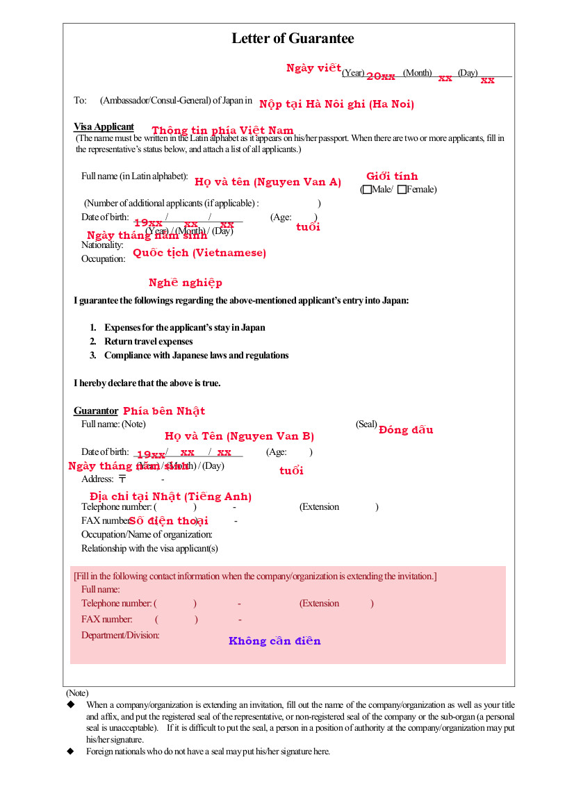 Hướng dẫn xin Visa du lịch Nhật Bản