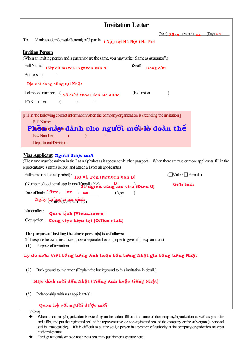 Hướng dẫn xin Visa du lịch Nhật Bản